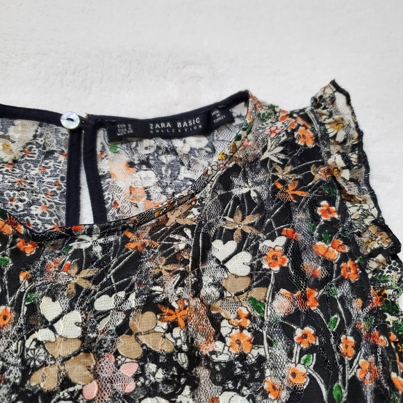 Zara Lace Floral Cold Shoulder Midi Dress - Picture 6 of 10